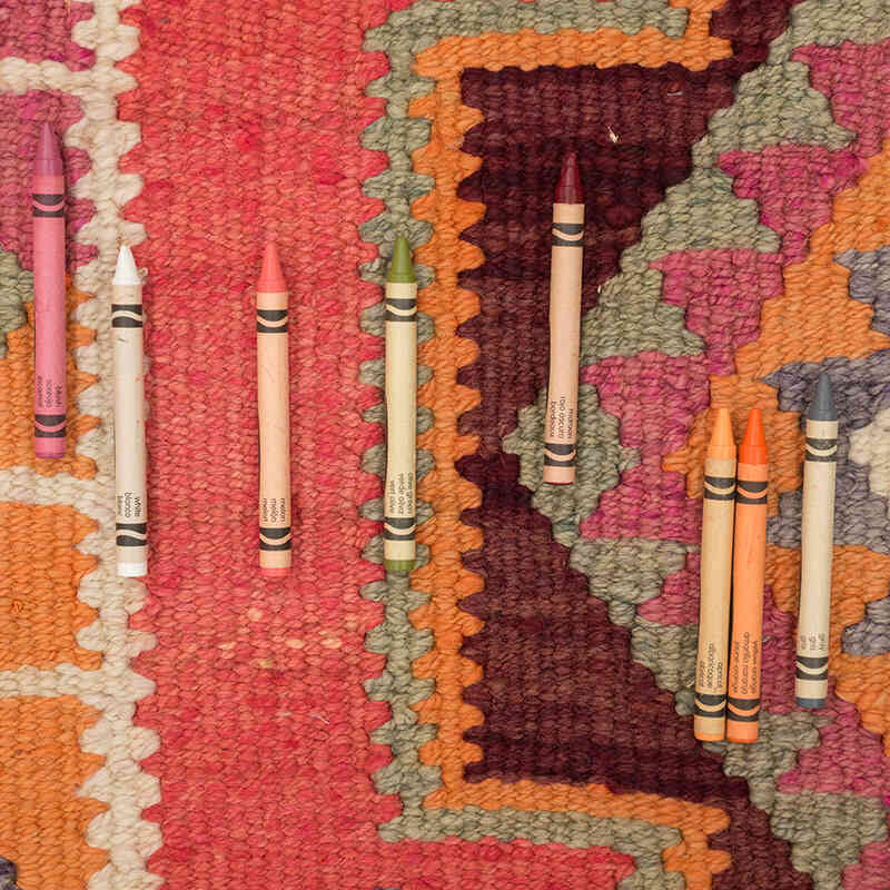 Vintage Tribal Kilim Runner - 3' 3" x 9' 11" (39" x 119") - K0077088