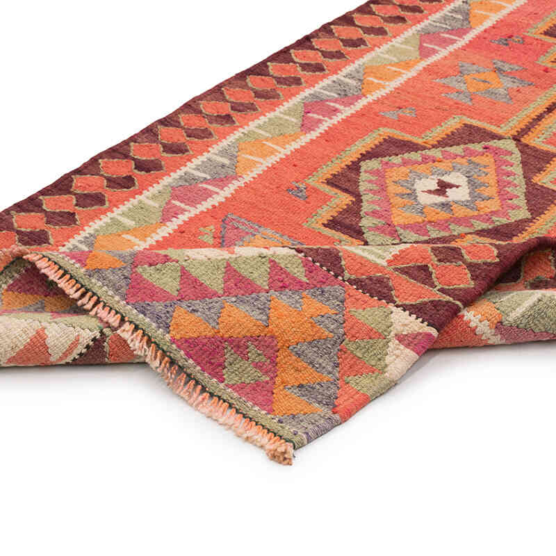 Vintage Tribal Kilim Runner - 3' 3" x 9' 11" (39" x 119") - K0077088
