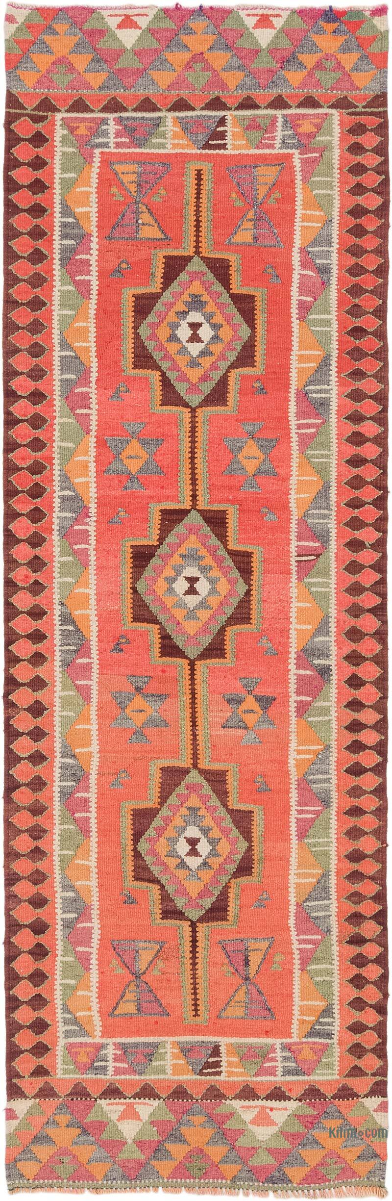 Vintage Tribal Kilim Runner - 3' 3" x 9' 11" (39" x 119") - K0077088