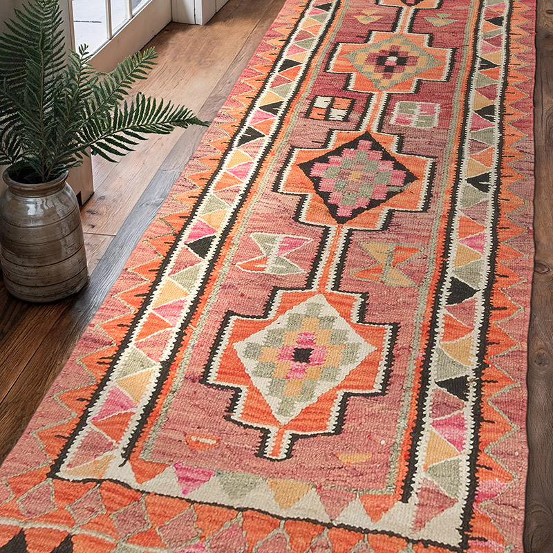 Vintage Anadolu Kilim Yolluk - 97 cm x 304 cm - K0077090