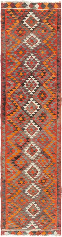 Alfombra Kilim Tribal Vintage - 83 cm x 320 cm
