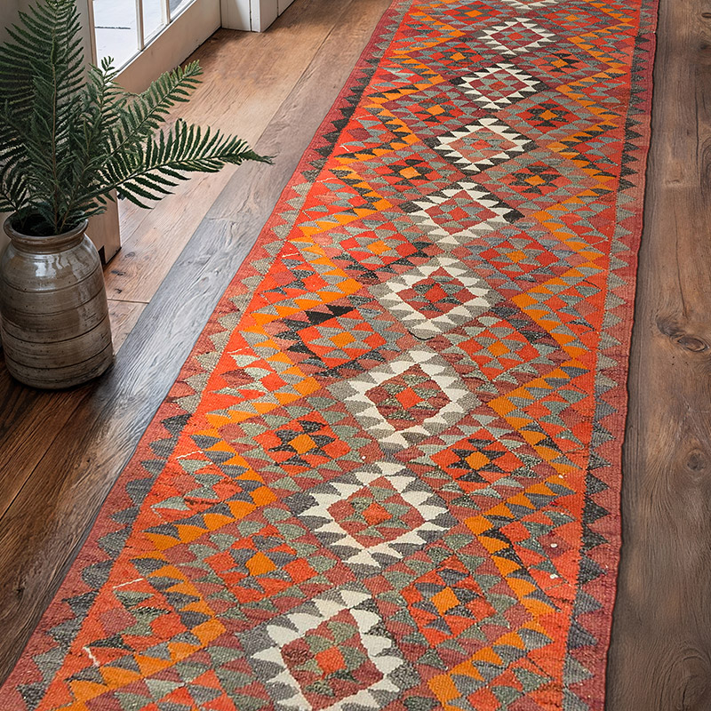 Vintage Anadolu Kilim Yolluk - 83 cm x 320 cm - K0077095