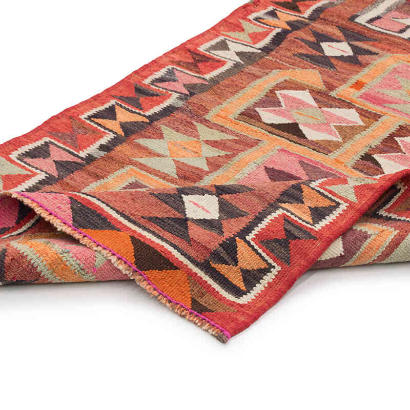 Vintage Tribal Kilim Runner - 3' 1" x 10' 8" (37" x 128") - K0077098