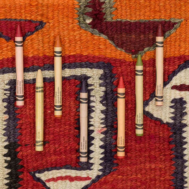 Alfombra Kilim Tribal Vintage - 100 cm x 318 cm - K0077102