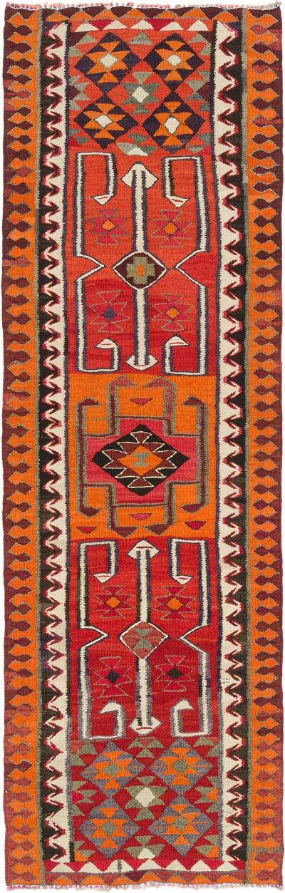 Vintage Anadolu Kilim Yolluk - 100 cm x 318 cm