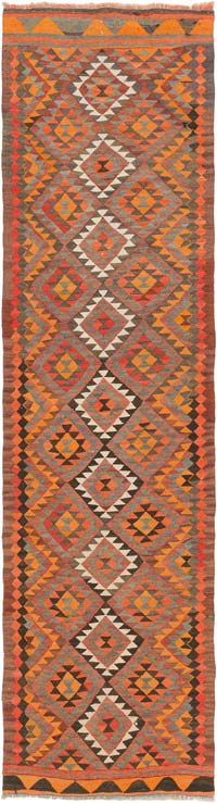 Alfombra Kilim Tribal Vintage - 86 cm x 320 cm