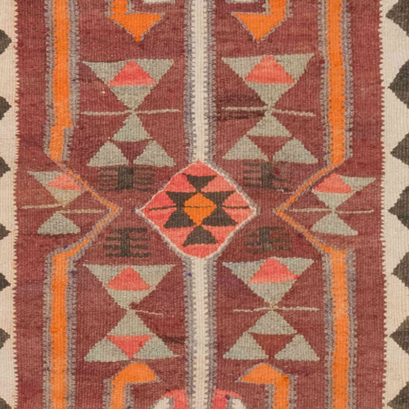 Vintage Tribal Kilim Runner - 3' 2" x 10' 3" (38" x 123") - K0077107