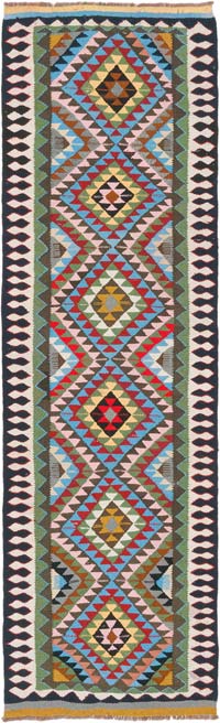 Alfombra Kilim Tribal Vintage - 93 cm x 309 cm