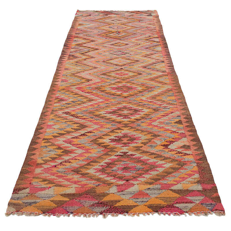 Vintage Tribal Kilim Runner - 2' 11" x 10' 1" (35" x 121") - K0077113