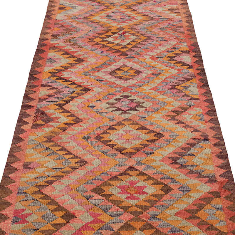 Vintage Tribal Kilim Runner - 2' 11" x 10' 1" (35" x 121") - K0077113