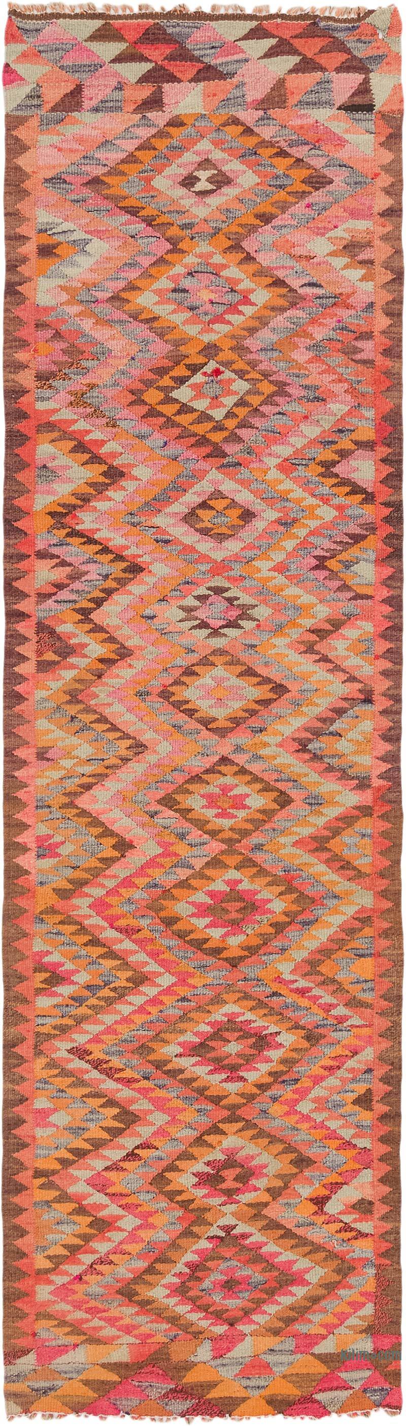 Vintage Tribal Kilim Runner - 2' 11" x 10' 1" (35" x 121") - K0077113
