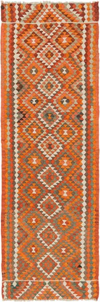 Alfombra Kilim Tribal Vintage - 97 cm x 288 cm