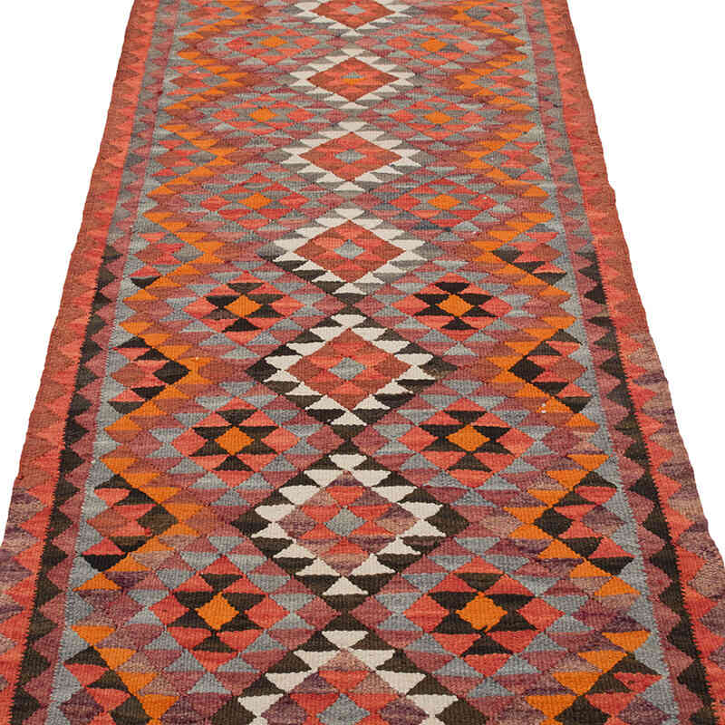 Vintage Tribal Kilim Runner - 2' 11" x 10' 11" (35" x 131") - K0077115
