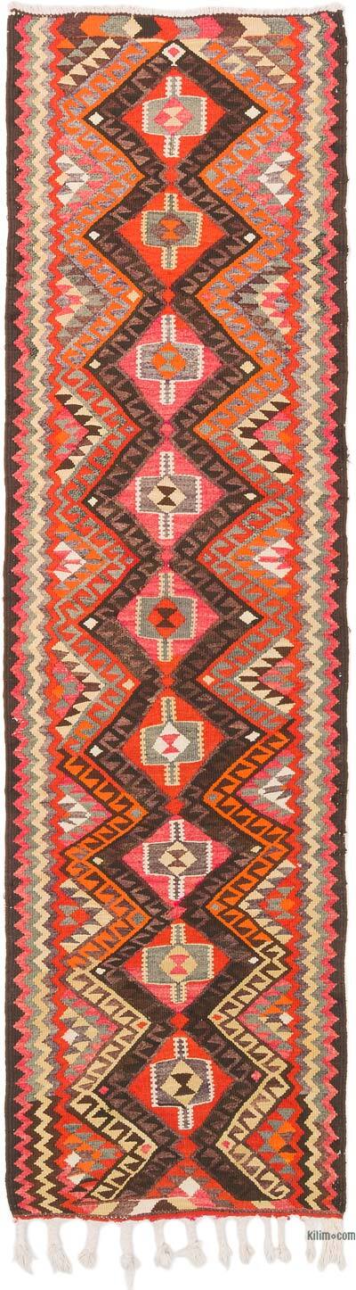 Vintage Tribal Kilim Runner - 2' 9" x 10' 1" (33" x 121")