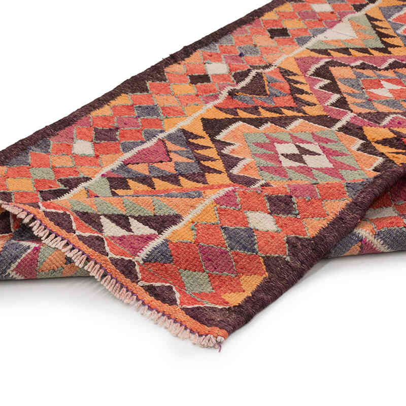 Vintage Tribal Kilim Runner - 3' 1" x 9' 11" (37" x 119") - K0077120