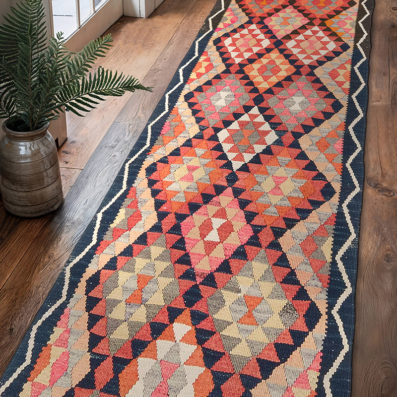 Vintage Anadolu Kilim Yolluk - 97 cm x 342 cm - K0077122