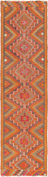 Alfombra Kilim Tribal Vintage - 85 cm x 315 cm