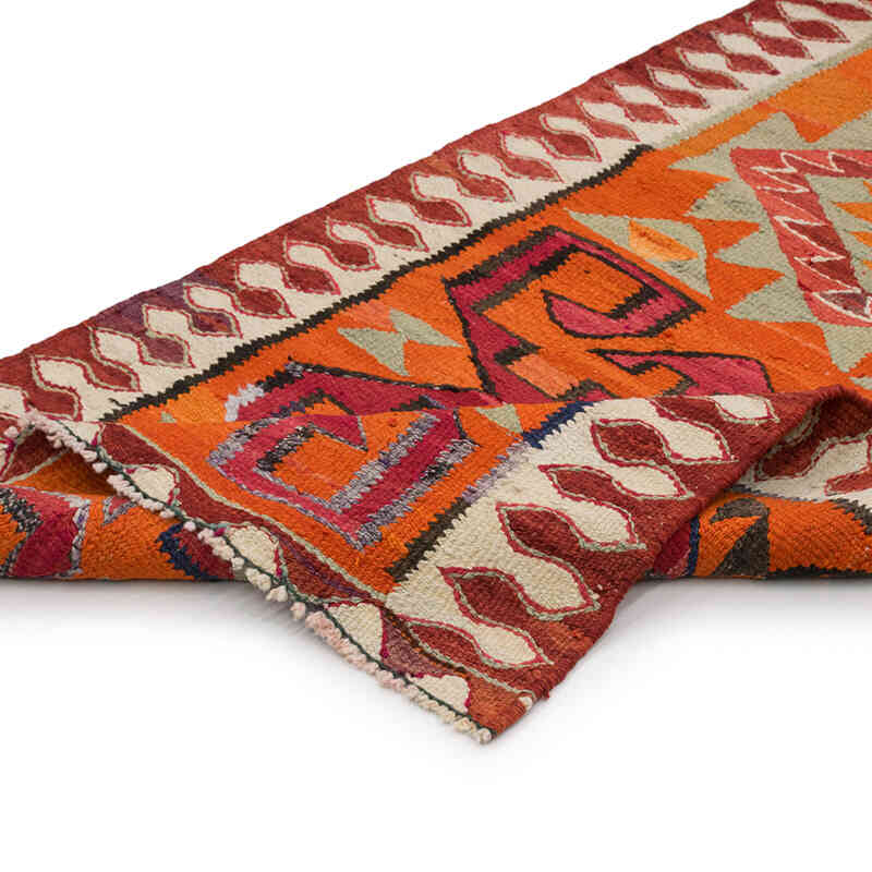 Vintage Tribal Kilim Runner - 3' 1" x 10' 7" (37" x 127") - K0077124