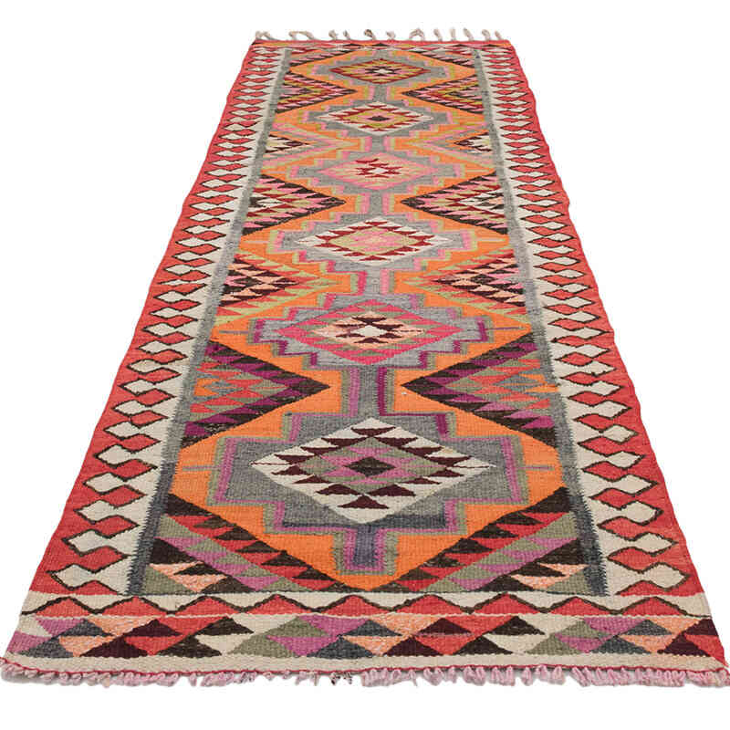 Vintage Tribal Kilim Runner - 3' 2" x 10' 5" (38" x 125") - K0077125