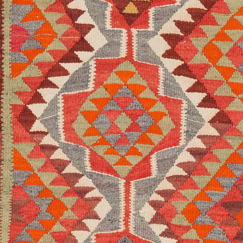 Alfombra Kilim Tribal Vintage - 100 cm x 354 cm - K0077127