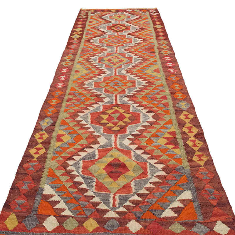 Alfombra Kilim Tribal Vintage - 100 cm x 354 cm - K0077127