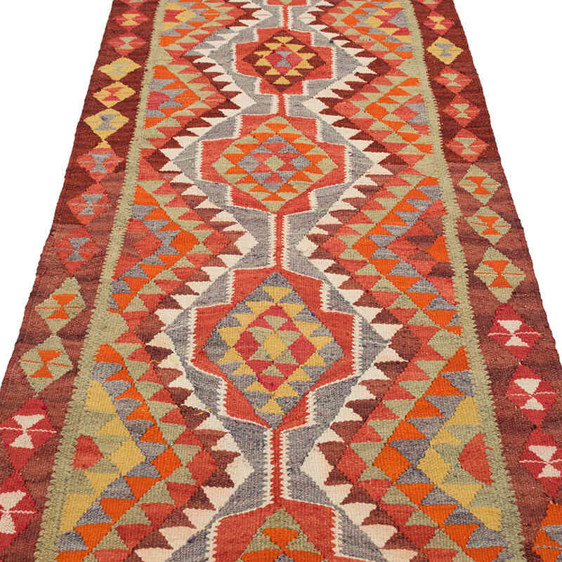 Alfombra Kilim Tribal Vintage - 100 cm x 354 cm - K0077127