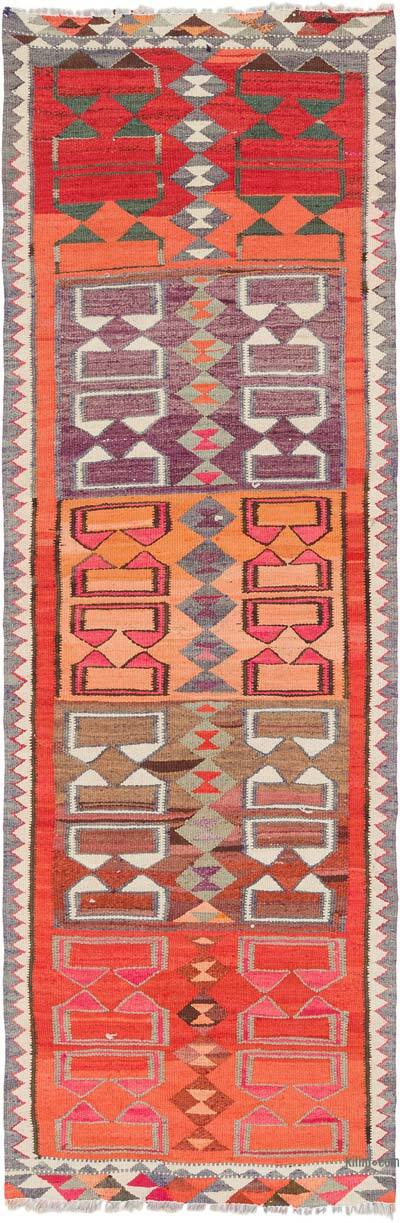 Vintage Tribal Kilim Runner - 3' 3" x 9' 11" (39" x 119")