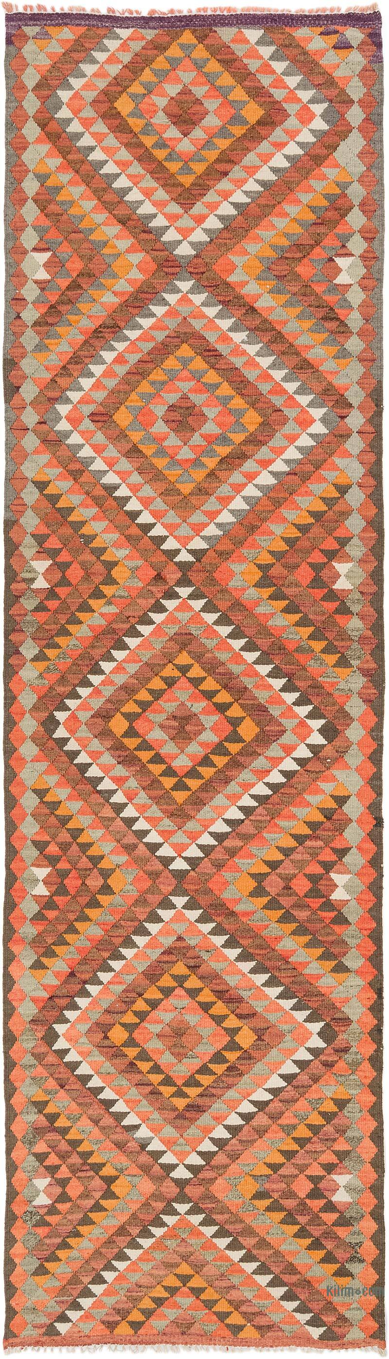 Vintage Tribal Kilim Runner - 2' 11" x 10' 2" (35" x 122") - K0077134