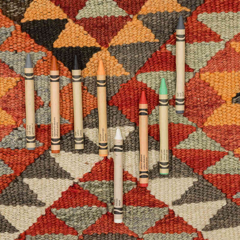 Vintage Tribal Kilim Runner - 3' 1" x 10' 3" (37" x 123") - K0077136