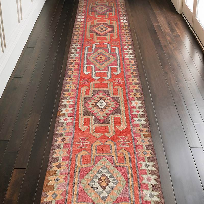 Alfombra Kilim Tribal Vintage - 102 cm x 412 cm - K0077137
