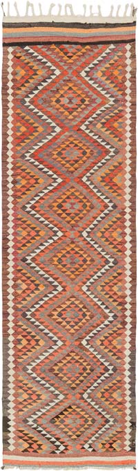 Alfombra Kilim Tribal Vintage - 86 cm x 292 cm