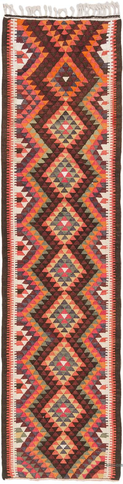 Alfombra Kilim Tribal Vintage - 88 cm x 363 cm