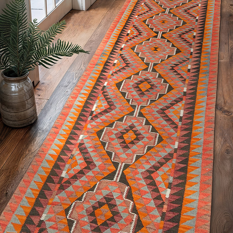 Vintage Anadolu Kilim Yolluk - 97 cm x 328 cm - K0077144