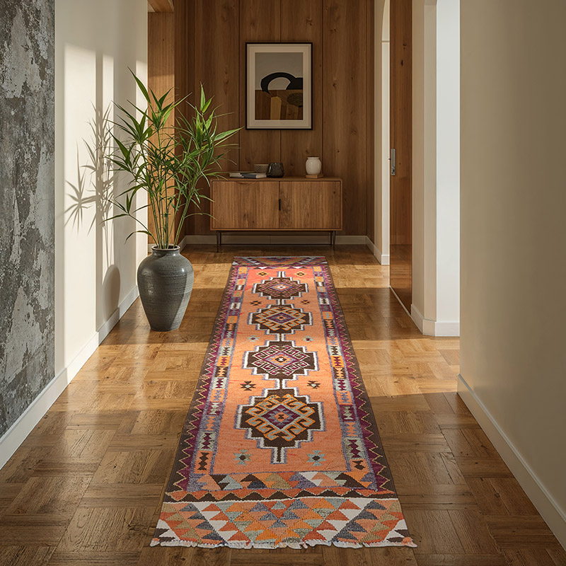 Vintage Anadolu Kilim Yolluk - 91 cm x 266 cm - K0077145