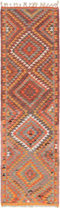 Alfombra Kilim Tribal Vintage - 90 cm x 315 cm