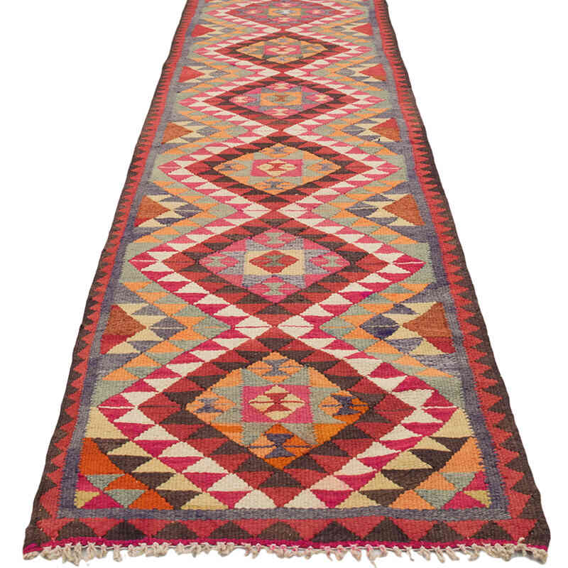 Vintage Anadolu Kilim Yolluk - 87 cm x 339 cm - K0077150