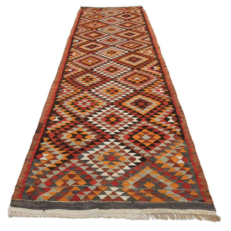 Vintage Tribal Kilim Runner - 3'  x 12' 3" (36" x 147") - K0077154