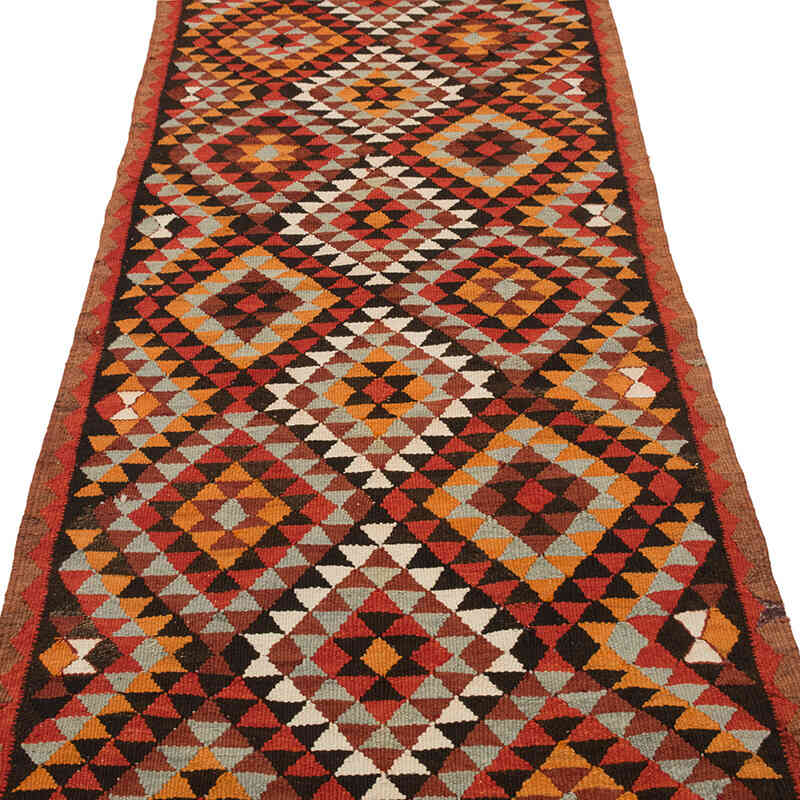 Vintage Tribal Kilim Runner - 3'  x 12' 3" (36" x 147") - K0077154