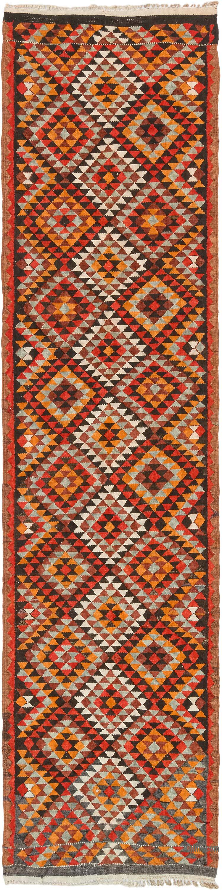 Vintage Tribal Kilim Runner - 3'  x 12' 3" (36" x 147") - K0077154