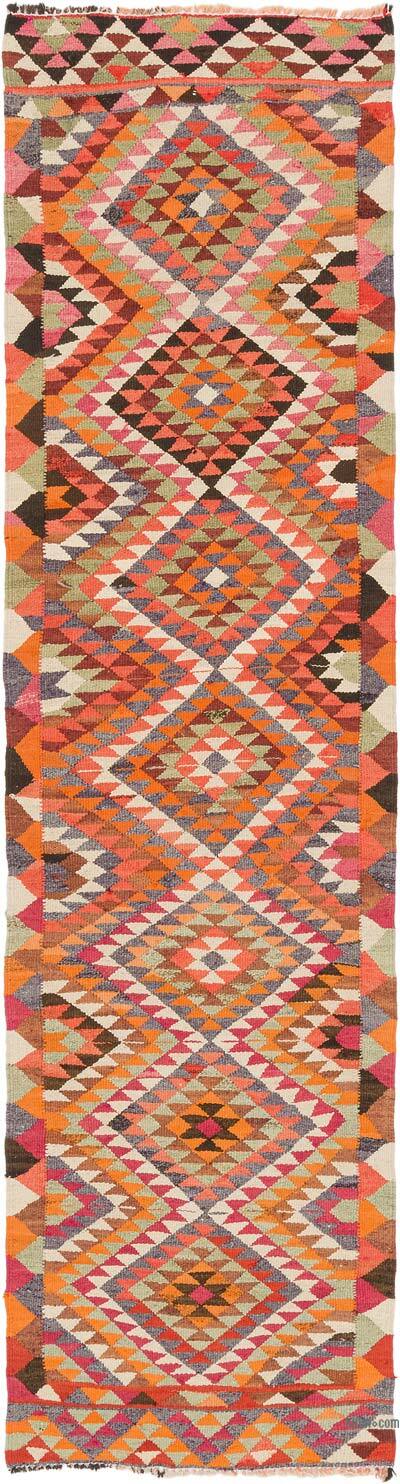 Alfombra Kilim Tribal Vintage - 85 cm x 330 cm