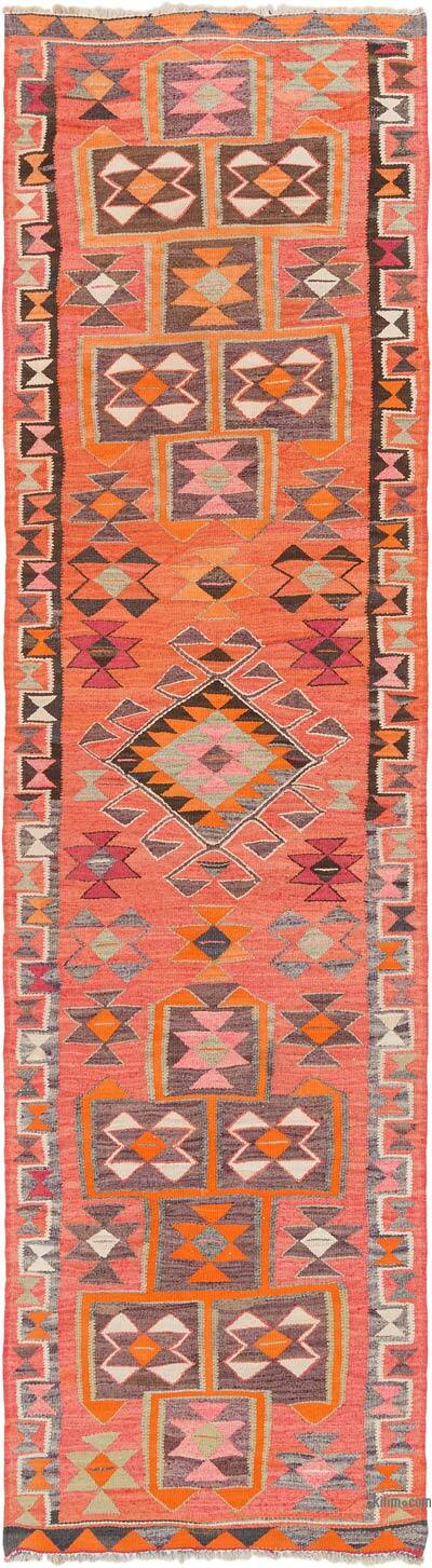Vintage Tribal Kilim Runner - 3' 1" x 11' 5" (37" x 137")