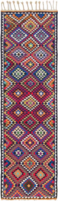 Vintage Tribal Kilim Runner - 2' 9" x 9' 4" (33" x 112")