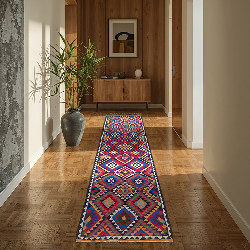Vintage Anadolu Kilim Yolluk - 85 cm x 285 cm - K0077160