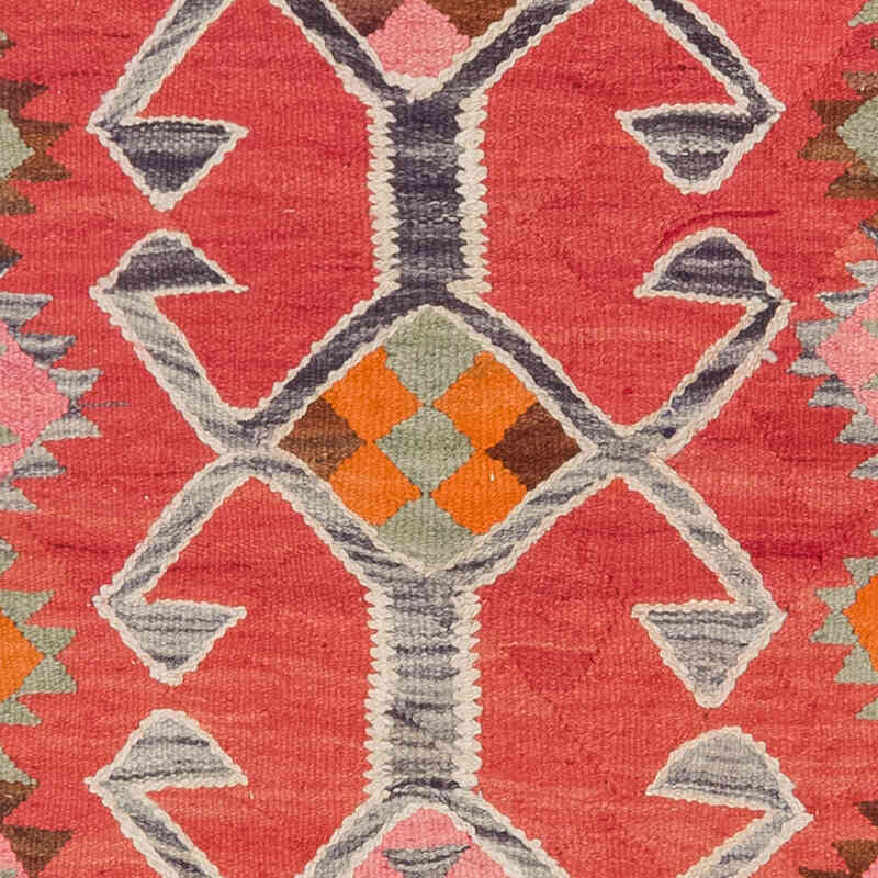Vintage Tribal Kilim Runner - 3' 1" x 11' 7" (37" x 139") - K0077164