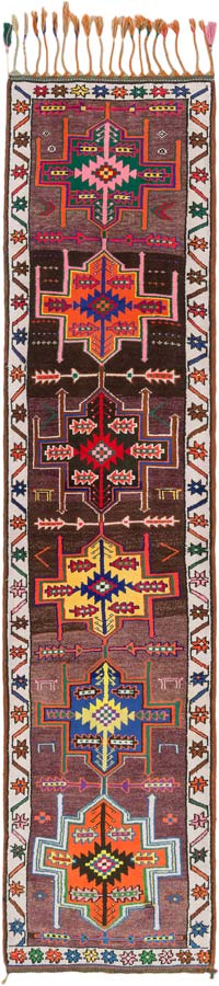 Vintage Tribal Runner Rug - 2' 8" x 11' 10" (32" x 142")