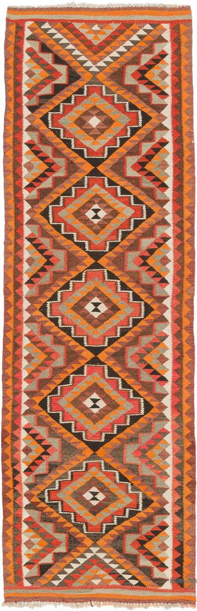 Vintage Tribal Kilim Runner - 3' 3" x 9' 11" (39" x 119")
