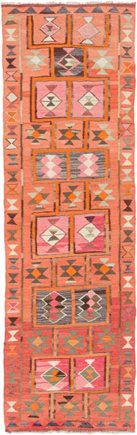Vintage Anadolu Kilim Yolluk - 98 cm x 309 cm