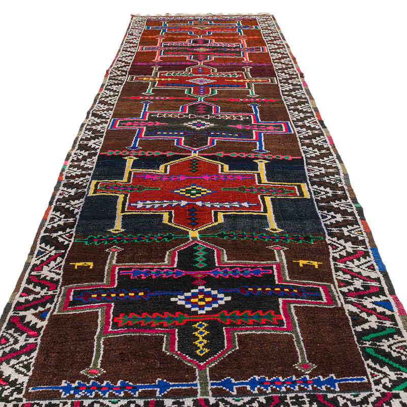 Vintage Tribal Runner Rug - 3' 8" x 12' 8" (44" x 152") - K0077181
