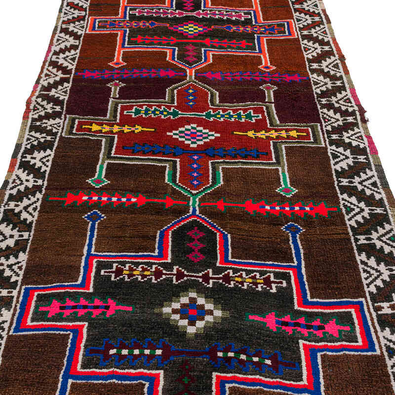 Vintage Tribal Runner Rug - 3' 8" x 12' 8" (44" x 152") - K0077181