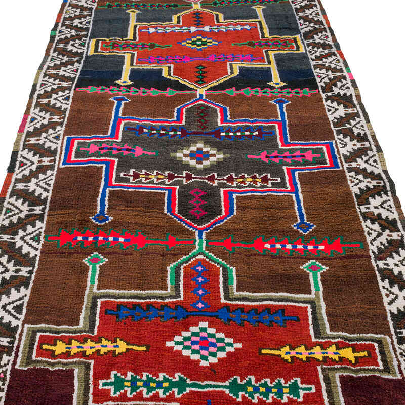 Vintage Tribal Runner Rug - 3' 8" x 12' 8" (44" x 152") - K0077181